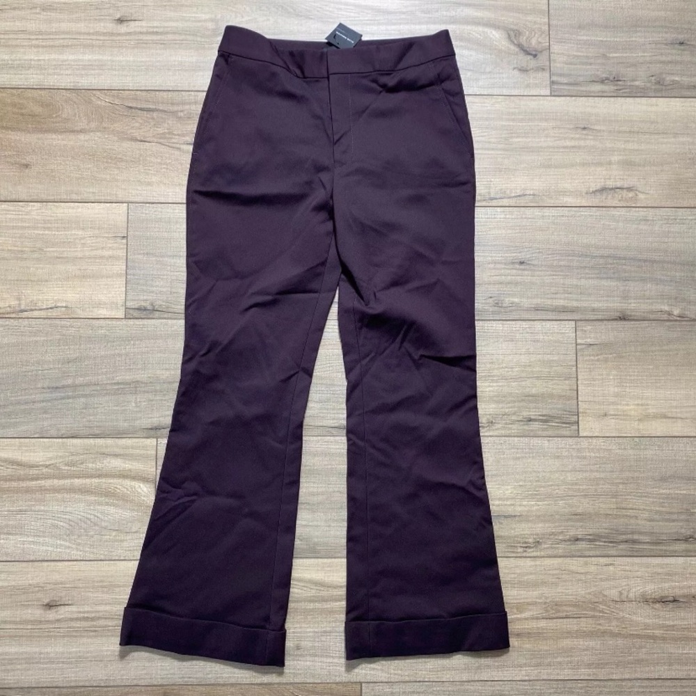 Club Monaco Women Cropped Kick Flare Size‎ 4 Plum